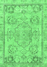 Abstract Emerald Green Modern Rug, abs2167emgrn