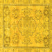 Square Abstract Yellow Modern Rug, abs2167yw