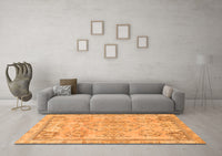 Machine Washable Abstract Orange Modern Rug, wshabs2167org