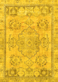 Abstract Yellow Modern Rug, abs2167yw