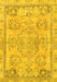 Abstract Yellow Modern Rug, abs2167yw