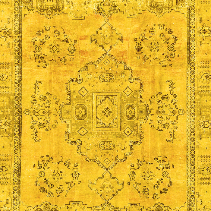 Abstract Yellow Modern Rug, abs2167yw