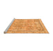 Sideview of Machine Washable Abstract Orange Modern Area Rugs, wshabs2167org