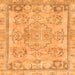 Square Abstract Orange Modern Rug, abs2167org