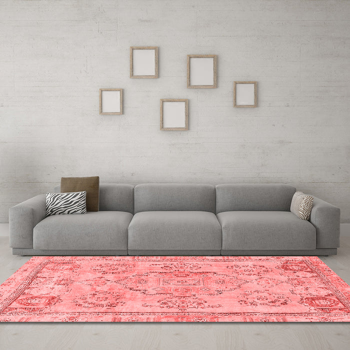 Modern Red Washable Rugs