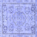 Square Abstract Blue Modern Rug, abs2167blu