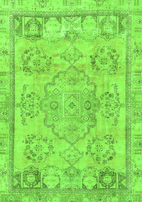 Abstract Green Modern Rug, abs2167grn