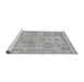 Sideview of Machine Washable Abstract Gray Modern Rug, wshabs2167gry