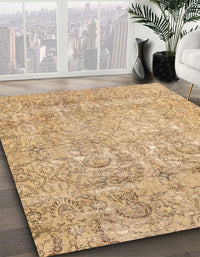 Abstract Bronze Brown Modern Rug, abs2168