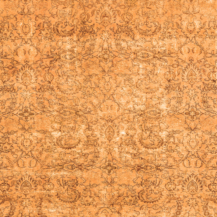 Square Abstract Orange Modern Rug, abs2168org