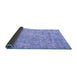 Sideview of Abstract Blue Modern Rug, abs2168blu