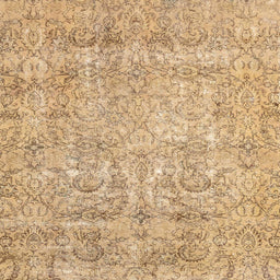 Square Machine Washable Abstract Bronze Brown Rug, wshabs2168