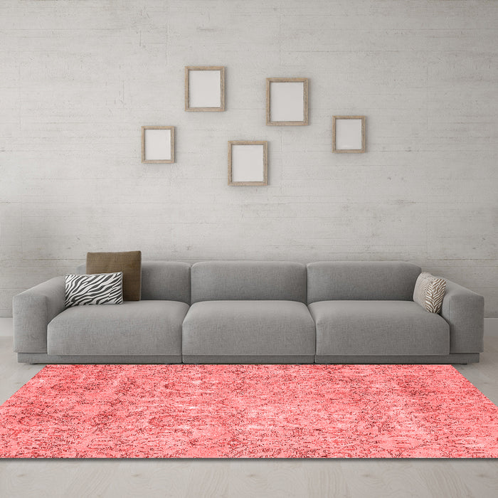 Modern Red Washable Rugs