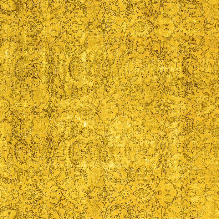 Square Abstract Yellow Modern Rug, abs2168yw