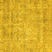 Square Abstract Yellow Modern Rug, abs2168yw