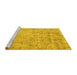 Sideview of Machine Washable Abstract Yellow Modern Rug, wshabs2168yw