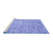 Sideview of Machine Washable Abstract Blue Modern Rug, wshabs2168blu