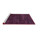 Sideview of Machine Washable Abstract Plum Purple Rug, wshabs2169