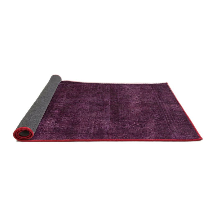 Sideview of Abstract Plum Purple Modern Rug, abs2169