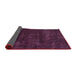 Sideview of Abstract Plum Purple Modern Rug, abs2169