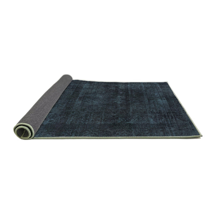 Sideview of Abstract Turquoise Modern Rug, abs2169turq