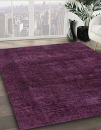 Abstract Plum Purple Modern Rug, abs2169