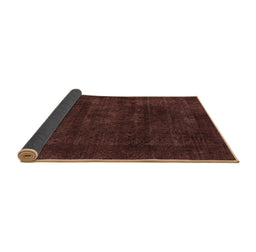 Sideview of Abstract Brown Modern Rug, abs2169brn