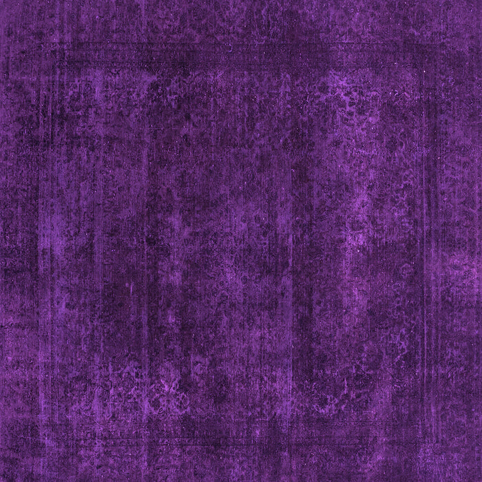 Square Machine Washable Abstract Purple Modern Area Rugs, wshabs2169pur