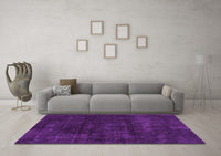 Machine Washable Abstract Purple Modern Rug, wshabs2169pur