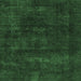 Square Abstract Emerald Green Modern Rug, abs2169emgrn