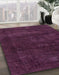 Abstract Plum Purple Modern Rug in Family Room, abs2169