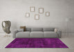 Machine Washable Abstract Pink Modern Rug in a Living Room, wshabs2169pnk