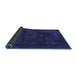 Sideview of Abstract Blue Modern Rug, abs2169blu