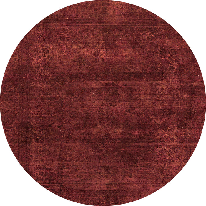 Round Abstract Orange Modern Rug, abs2169org
