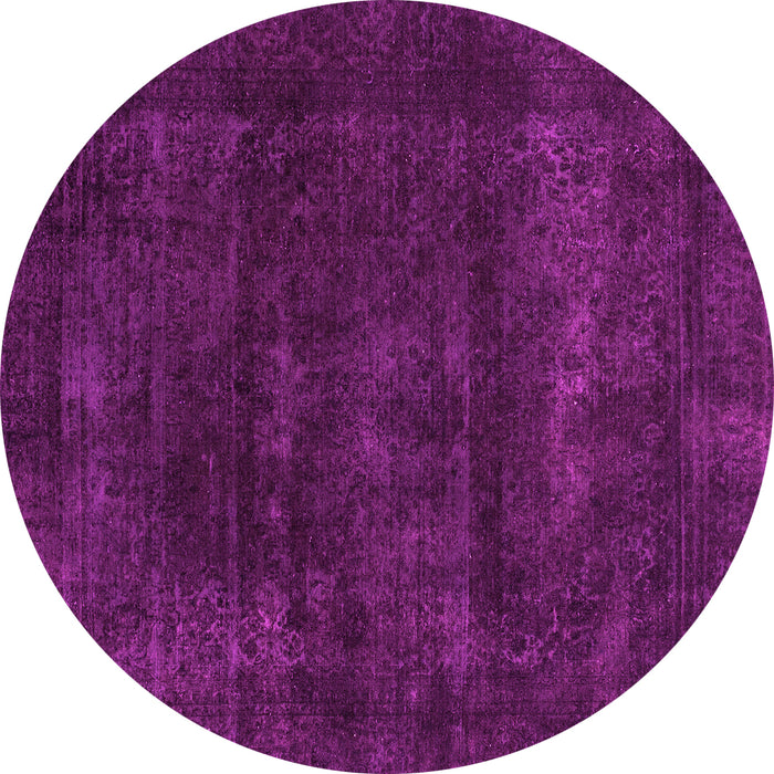 Round Abstract Pink Modern Rug, abs2169pnk