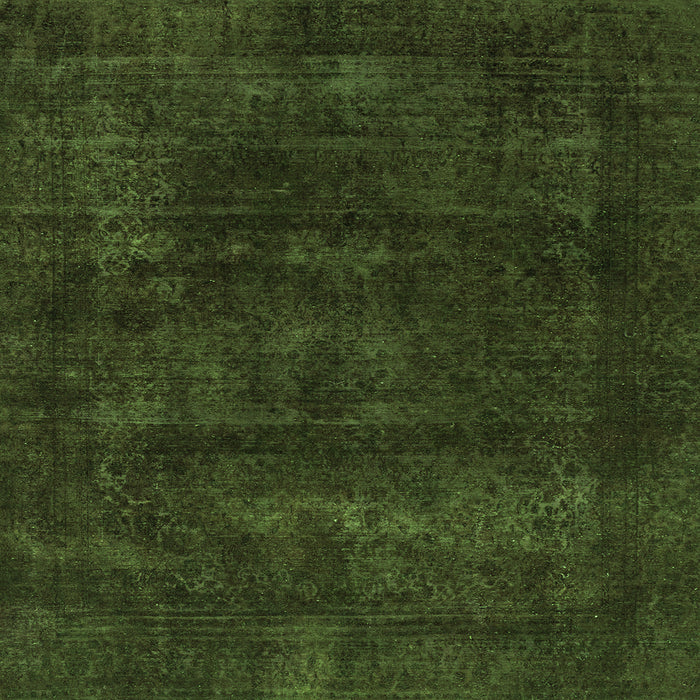 Square Abstract Green Modern Rug, abs2169grn