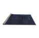 Sideview of Machine Washable Abstract Light Blue Modern Rug, wshabs2169lblu