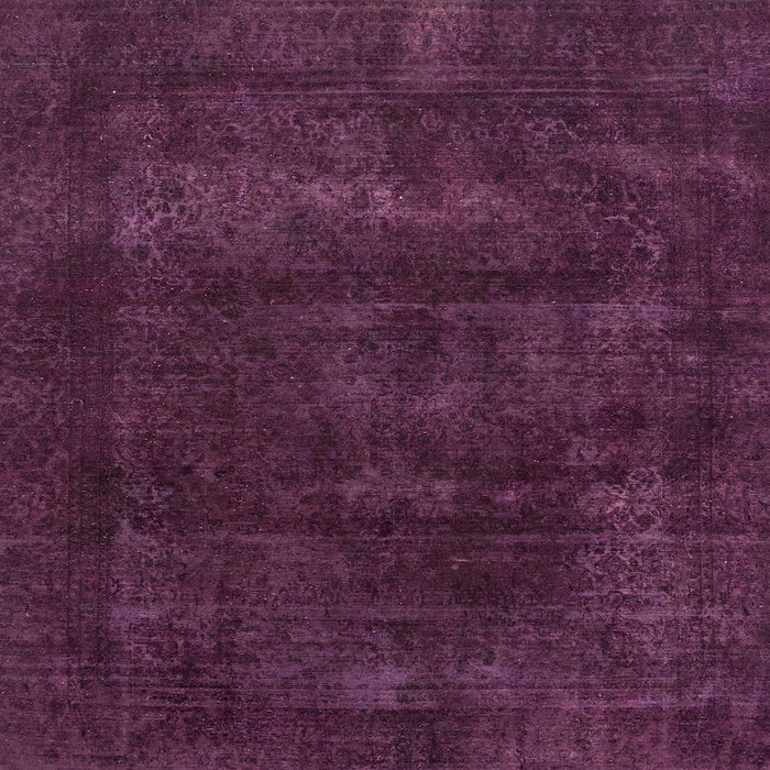 Square Abstract Plum Purple Modern Rug, abs2169