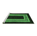 Sideview of Machine Washable Abstract Emerald Green Modern Area Rugs, wshabs216emgrn