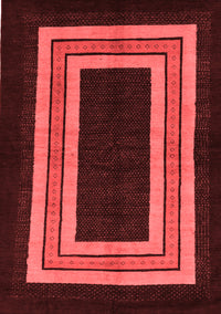 Abstract Red Modern Rug, abs216red