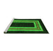 Sideview of Machine Washable Abstract Green Modern Area Rugs, wshabs216grn