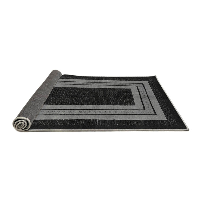 Sideview of Abstract Gray Modern Rug, abs216gry