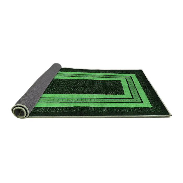 Sideview of Abstract Emerald Green Modern Rug, abs216emgrn