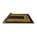 Sideview of Abstract Brown Modern Rug, abs216brn