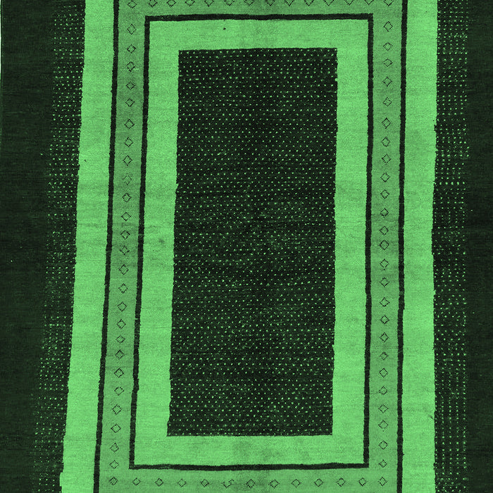 Machine Washable Abstract Emerald Green Modern Area Rugs, wshabs216emgrn