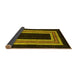 Sideview of Abstract Yellow Modern Rug, abs216yw