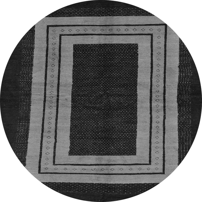 Round Abstract Gray Modern Rug, abs216gry