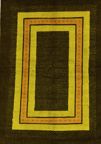 Abstract Yellow Modern Rug, abs216yw