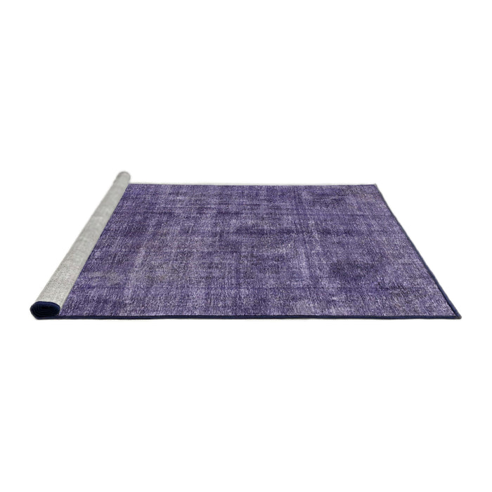 Sideview of Machine Washable Abstract Medium Purple Rug, wshabs2170