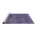 Sideview of Machine Washable Abstract Medium Purple Rug, wshabs2170